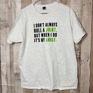 Funny Athlete Graphic Tee Sz Lg
